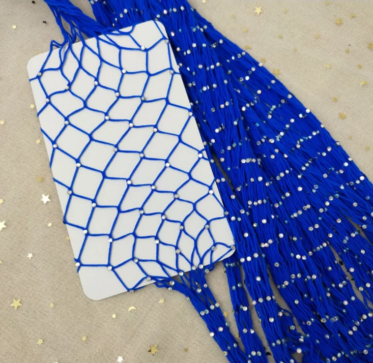 2024 Hollow out mesh pantyhose female Mesh high waist sexy women fishnet tights shiny rhinestone nylon Black Fishnet Stockings