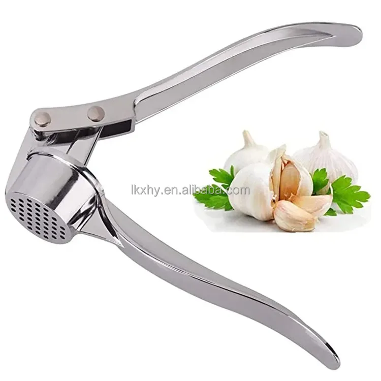 2024 Hot Sale Kitchen Gadgets Handheld Garlic Masher High-Quality Garlic Crusher Stainless Steel Manual Garlic Press