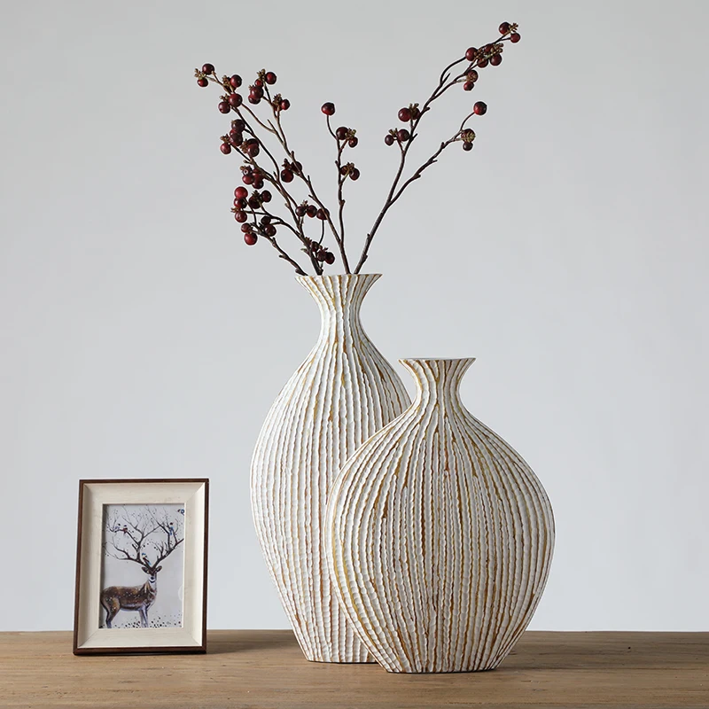 Скандинавская ваза для свадебного декора на заказ, белая высокая ваза, изысканное украшение для стола ручной работы, ваза с цветами из смолы