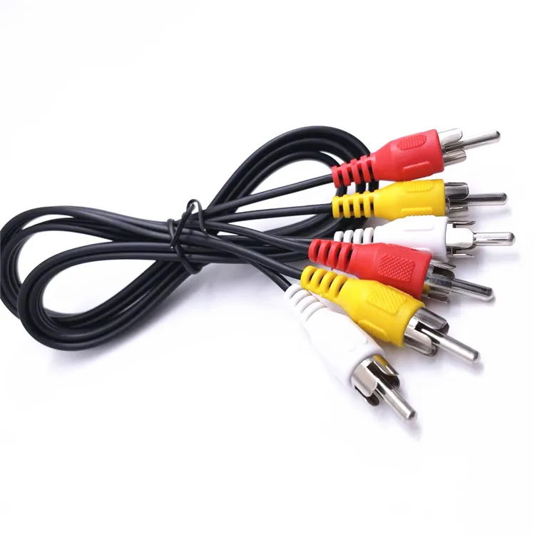 Colorful av cable 3 rca audio rca extension cable connector 3rca to 3rca car audio video HDTV av cable