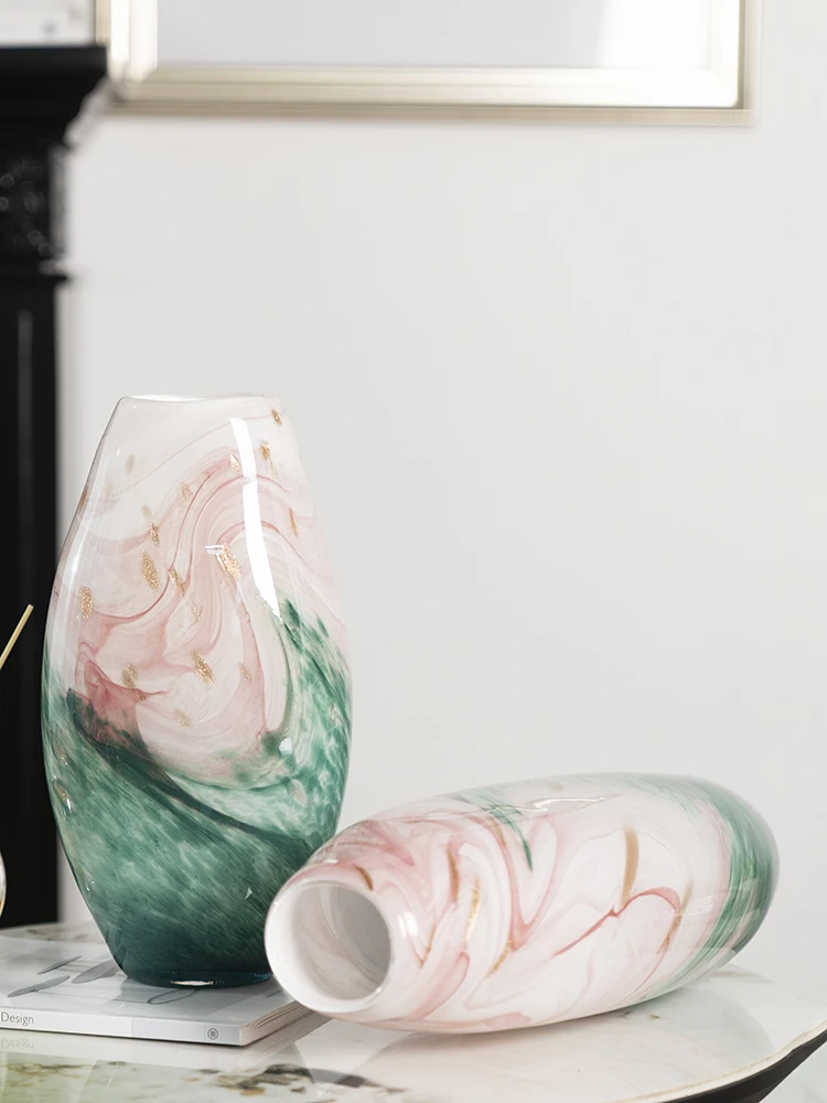 China Manufacturer Cheap Designer Desktop Decoration Multi Colored Art Small Flower Glass Vase