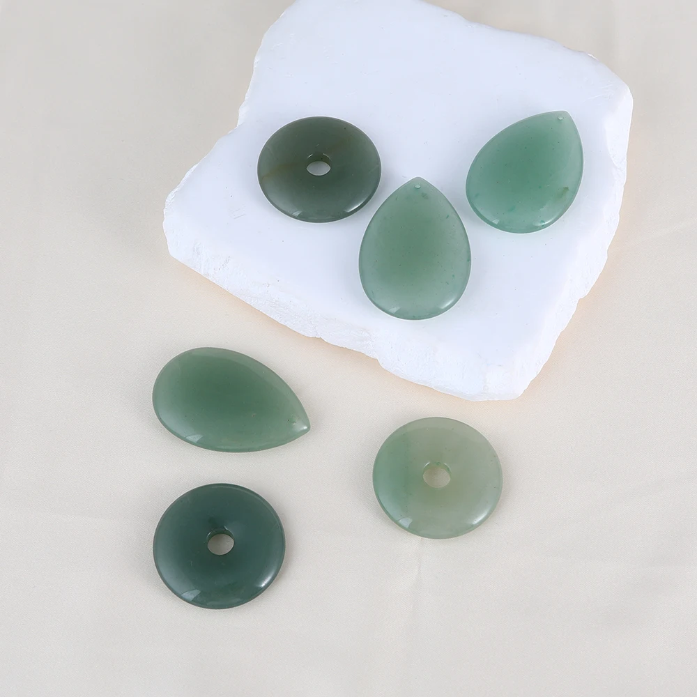 Wholesale  Jade Gemstone Green Pendant Jewelry Findings & Components for Production