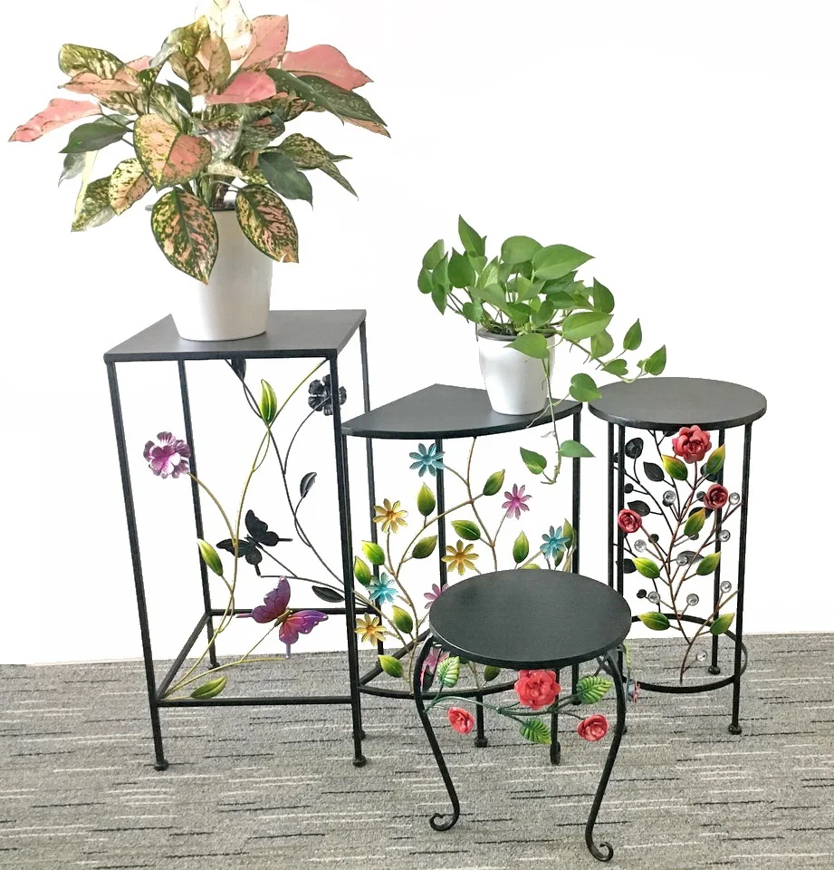outdoor garden bicycle metal Iron Flower Pot Stand