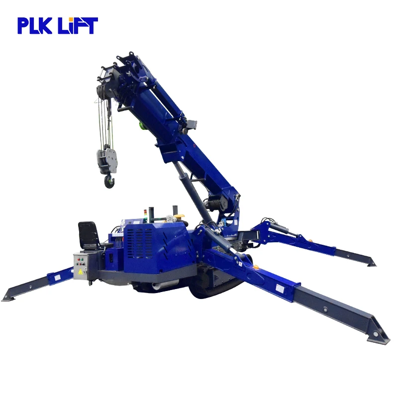 Heavy-Duty 8T to 18T Track Cranes with 360 Rotation Telescopic Boom Diesel Engine or Battery Option