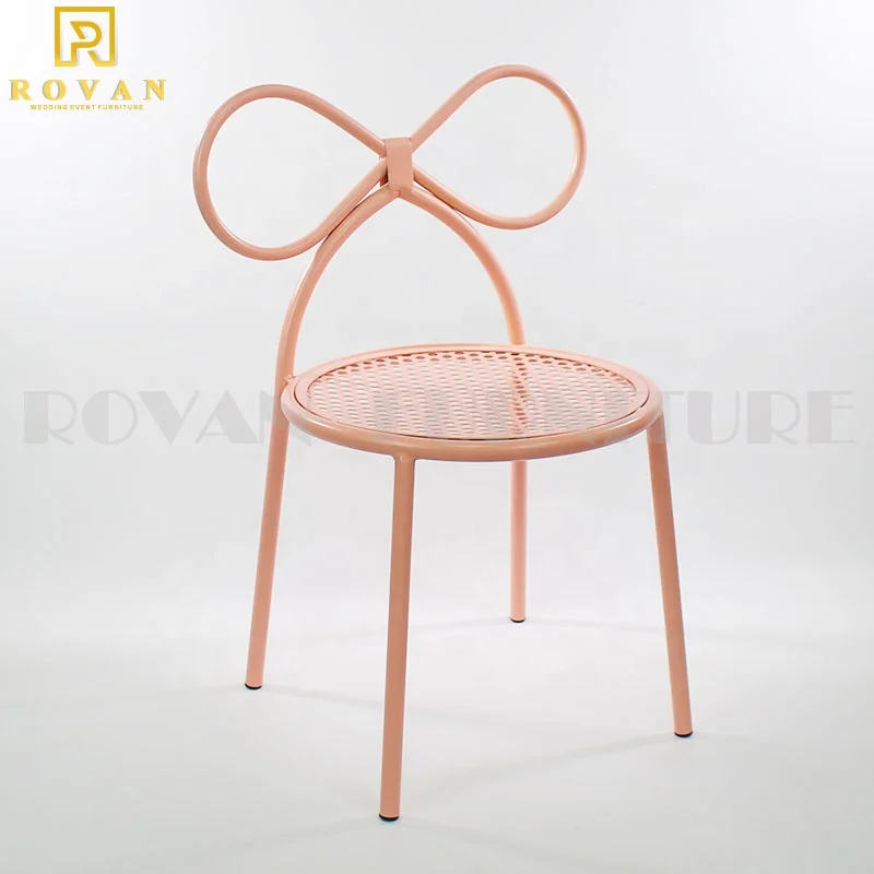Simple lounge Home study kids metal iron stackable chairs for children party and wedding chair