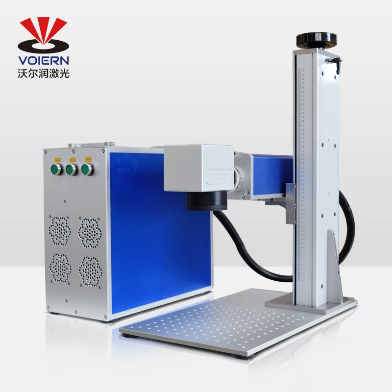 Voiern 20w 30w 50w fiber laser marking machine portable automatic nameplate sign serial number vin numberplate fibee