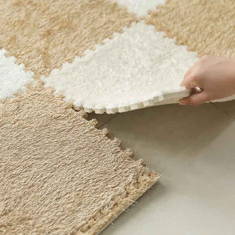 Factory Function Custom Suede Foam Mat Soft Puzzle Sportvloer Mma Living Room Bedroom Babyplay Active Thickened Plush Mat