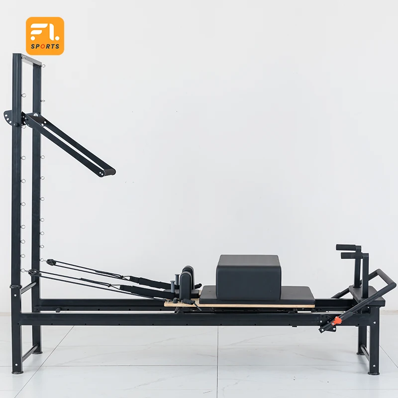 Pilates Reformer Aluminum Pilates Bed Durable Reformer with Tower Semi-Suspended Core Bed Yoga Equipment