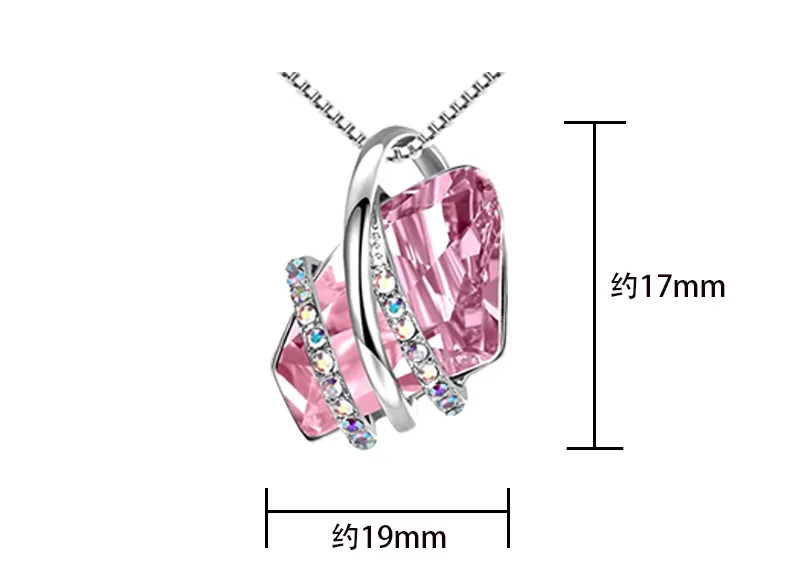 Large Dainty Gold Green Irregular Luxury Cube Austrian Genuine Long Sweater Pink Choker Jewelry Necklace Pendant With Crystal