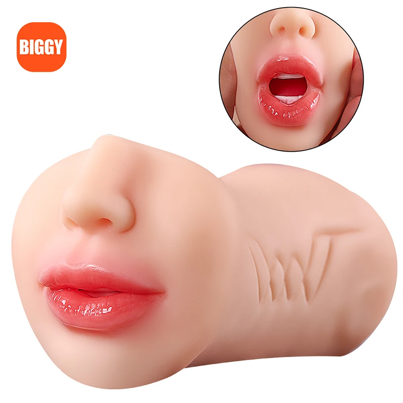 Biggy Vulva Tongue Licking Tongue Sucking Adult Realistic Silicone Lips Teeth Oral Sex Synthetic Mouth Male Masturbation