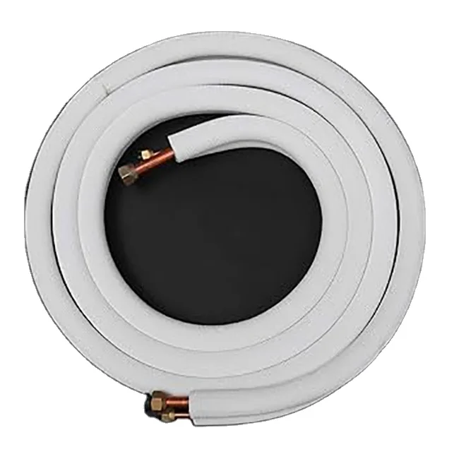 Pu Song 1\/4+3\/8 pure copper pipe\/tubing mini split line set insulated copper coil line set air conditioner tube