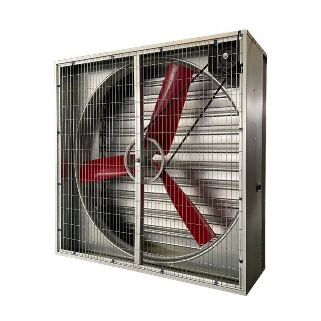 36inch Greenhouse Poultry House Wall Mounted Plastic Blades Swung Drop Hammer Exhaust Fan with Small Shutters