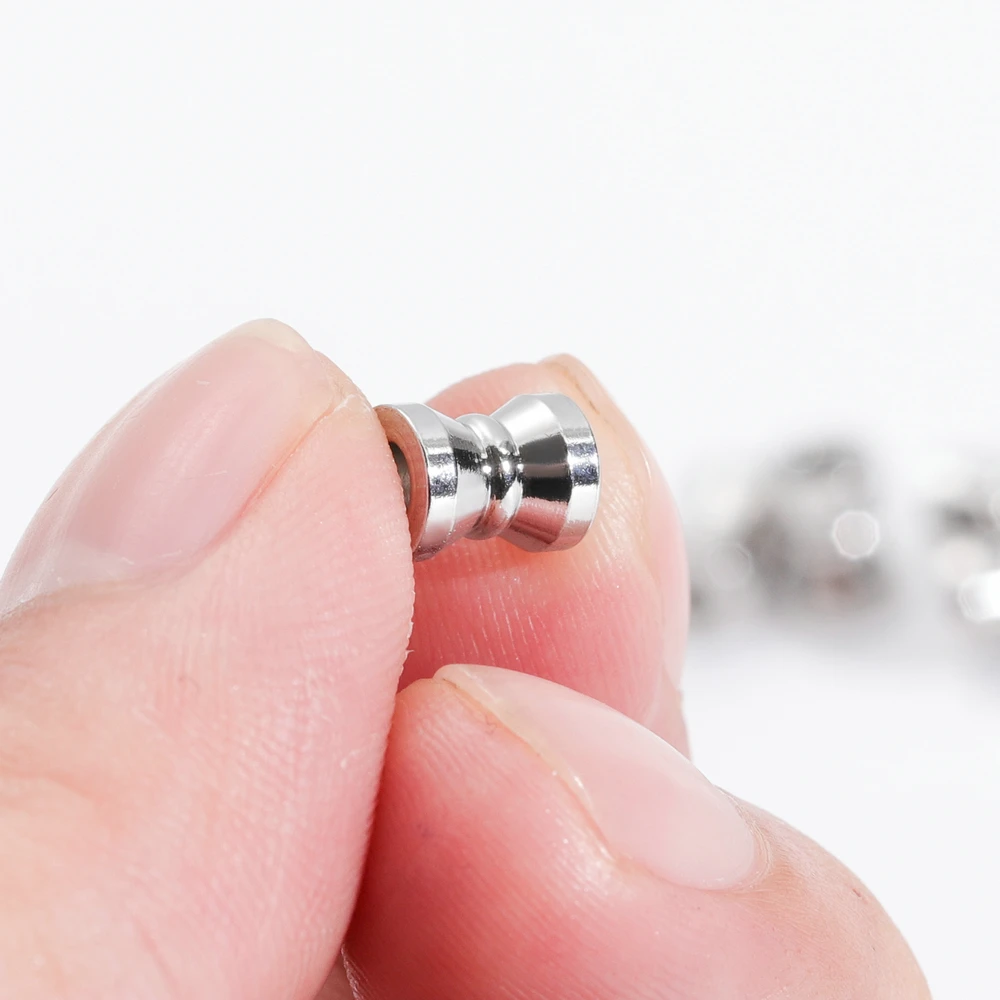 Hourglass Shape Silver Color Tibetan Silver Loose Stainless Steel Spacer Beads Lot for Jewelry Making DIY Crafts Findings