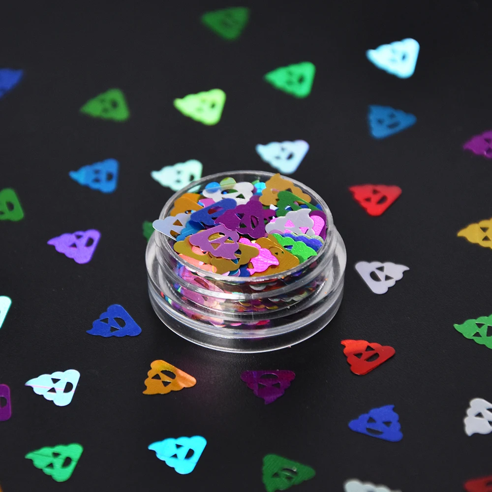 Eco Exclusive Design Wholesale Resistant Solvent green glitter shape holographic triangle