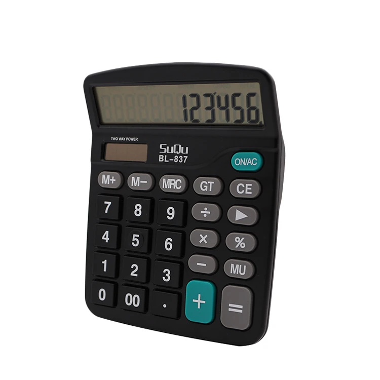 2023 Hot Sale Solar Power custom logo Office Supply 12 Digits Anti-static Calculator