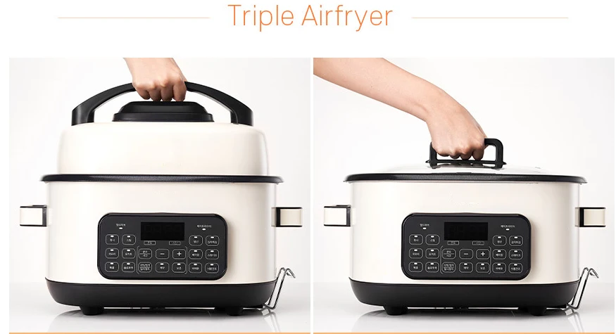 6L/6QT Digital Stainless Steel air Fryer Combo 16-in-1 Multi Cooker Rice Cooker Slow Cooker with Broil Roast Bake Sous Vide
