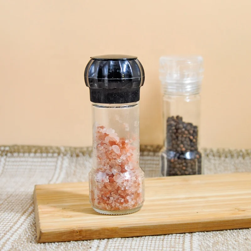 transparent manual salt chili mills grinder pepper for kitchen