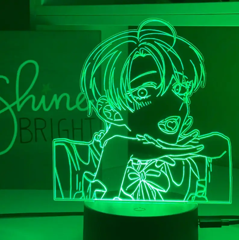 Custom Anime Led Acrylic Led Sign Led Lamp 3D Twitch Anime Gamer Tag My Hero Academia Twitch Emotes Manga Gift Night Light