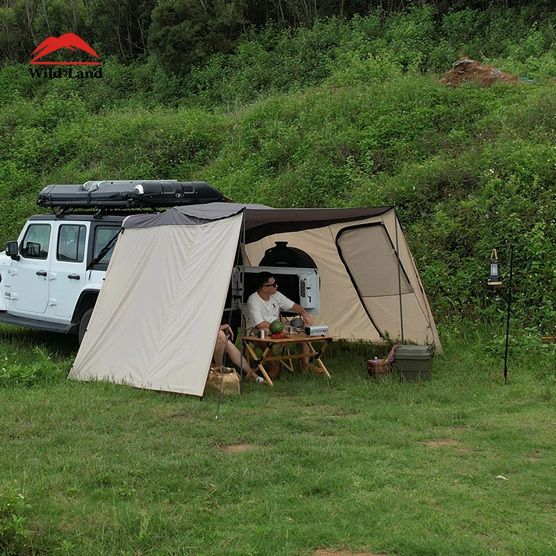 Wild Land Waterproof Camping Outdoor Foldable Touring Rear Extension Suv Trunk Tailgate Shade Awning Tail Shade Car Rear Tent