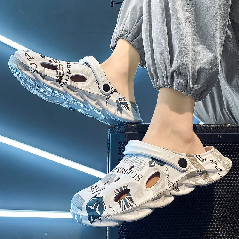 Eva Upper Men Slides Slippers Internet celebrity stepping on shit redtape shoes for men