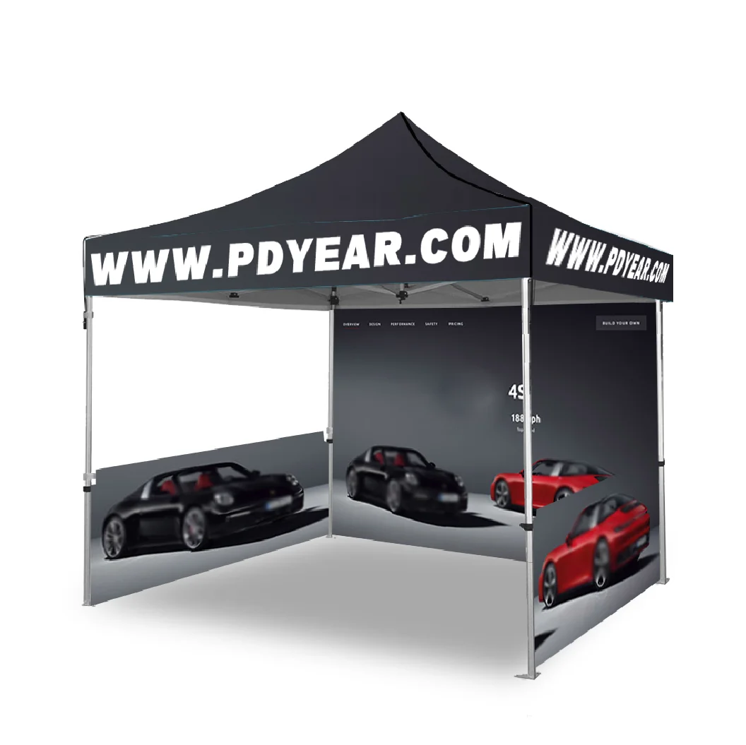 Outdoor 10x10ft 3x3m Waterproof Custom Printing Aluminum Folding Gazebo Pop Up Canopy Tent for Trade Show Event