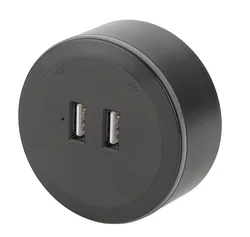 Universal Double Usb Track Socket Adapter Power Safety Electrical Use Smart Desk Home Office Rail System