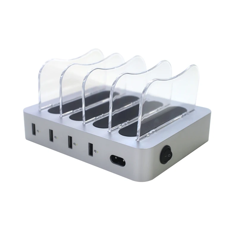 Custom 4 Port 6 Port UK Standard Multi USB Charger Docking Station Cell Phone Fast Charging Station For Multiple Devices