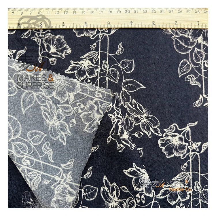 Customize Digital Printing Floral Viscose Printed Fabrics 100 Viscose Modal Fabric For Shirt Dresses Home Textile
