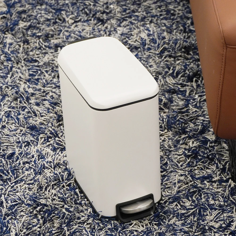 Hot Sale 5L Cold Roll Steel Rectangular Pedal Dustbin Removable Inner Bucket Trash Bin For Kitchen And Bathroom