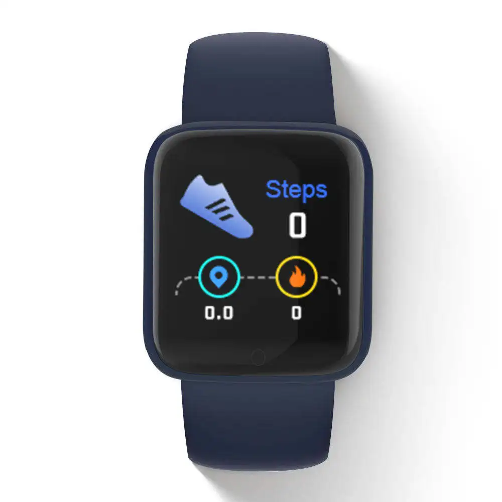Waterproof Y68 Smartwatch Sport Fitness Tracker Smart Bracelet Blood Pressure Heart Rate D20 Men Women Smart Watches