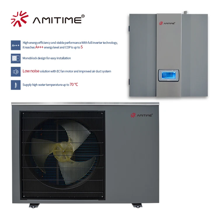 R290 Air to water Heating Cooling Hot Water monoblock dc inverter heat pump floor heating systems pump