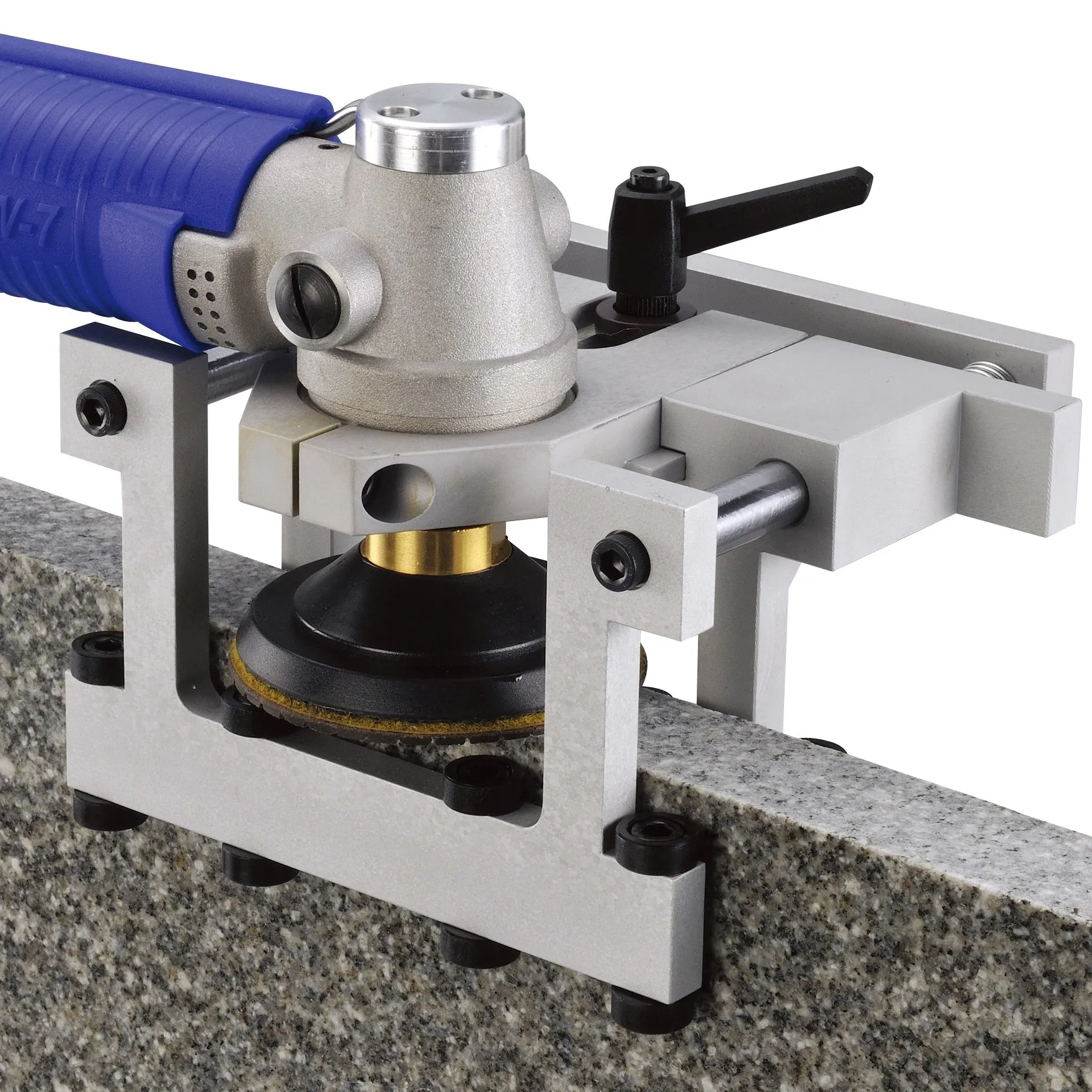 Customized 90 Degree Edge Seam Wet Air Pneumatic Sander Polisher Grinder Polishing Auxiliary Base For Stone, Marble, Granite