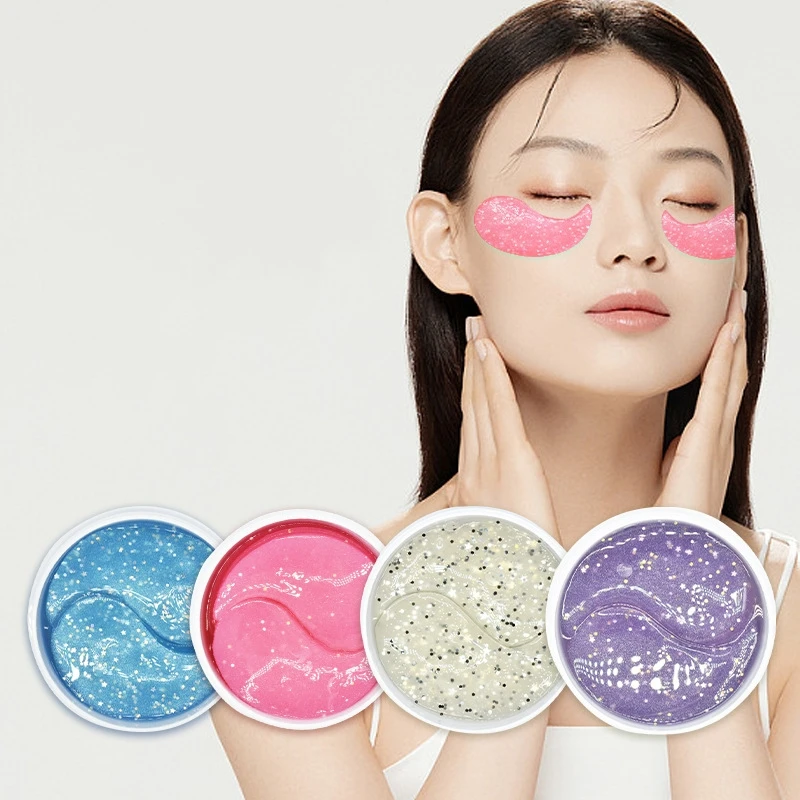 NEW custom logo Factory collagen Anti Wrinkles Remove Dark Circle eye mask moisturizing hydrogel eye mask star flash eye patch
