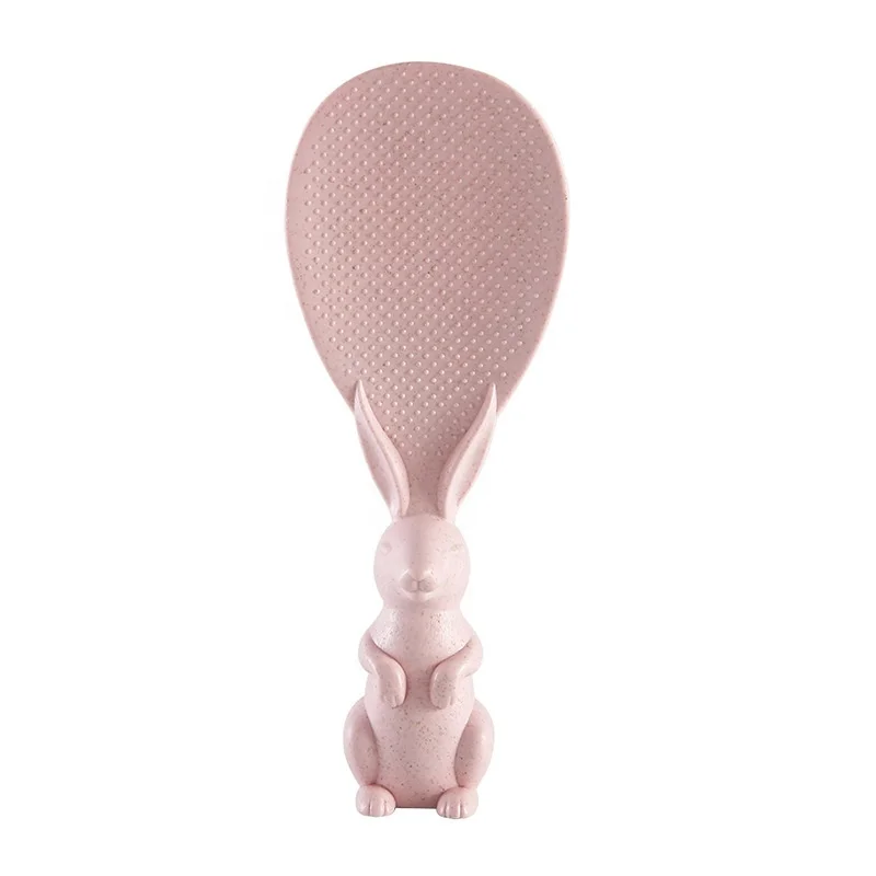 
Cute Rabbit Design Eco-Friendly Plastic Dinner Spoon Rice Serving Spoon 