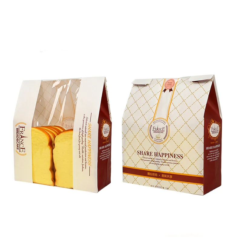 Food Snack Bag Bakery Wax Grease Oil Proofblackccoffee Bagstoast Paper Kraft Paper1kg 500g 250gag Bread Packaging Bosheng Accept