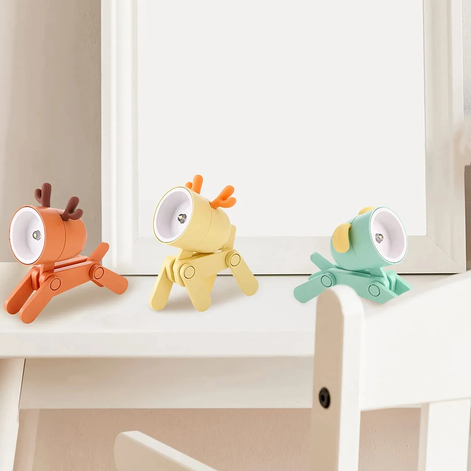 Hot Sale Mini Bedroom Portable Pet Night Light Deer Shape Animal Led Table Lamp Kids Room Decor Deer Night Light