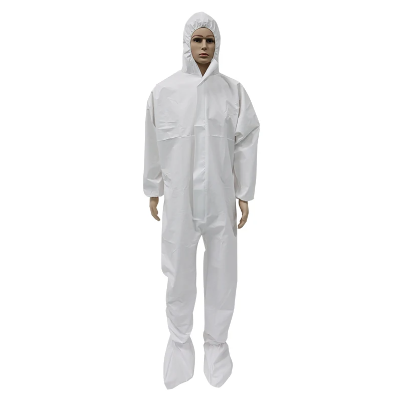Junlong factory of  Disposable Anti-static Waterproof Micro-porous Coverall  with Boots for farm culture