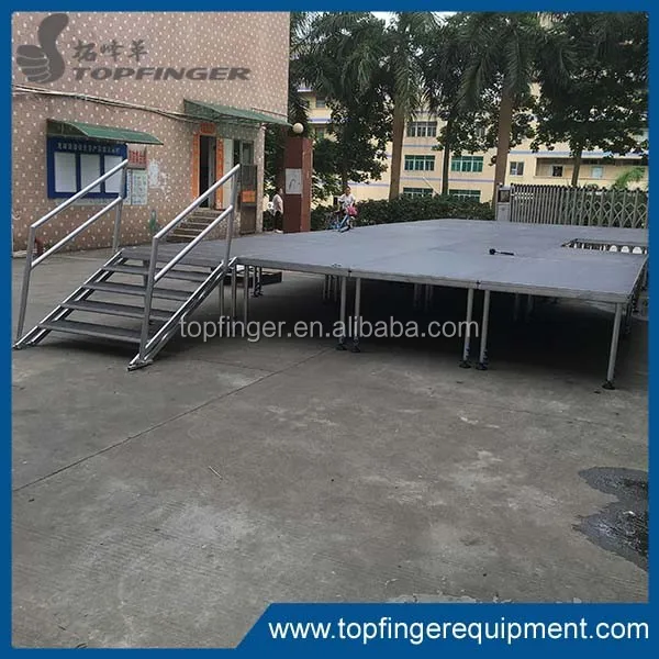 Factory Aluminum Stage Platform Stage Deck Aluminum Outdoor Four Legs Stage Podium For Concert Events Wedding
