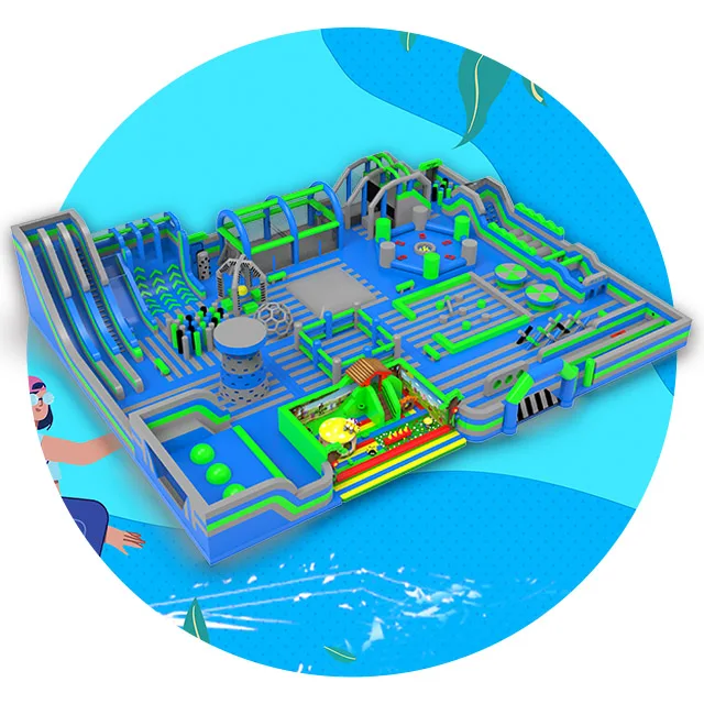 Y&G rental amusement park inflatable attraction indoor jumping playground Amusement Park Party large inflatable adventure park