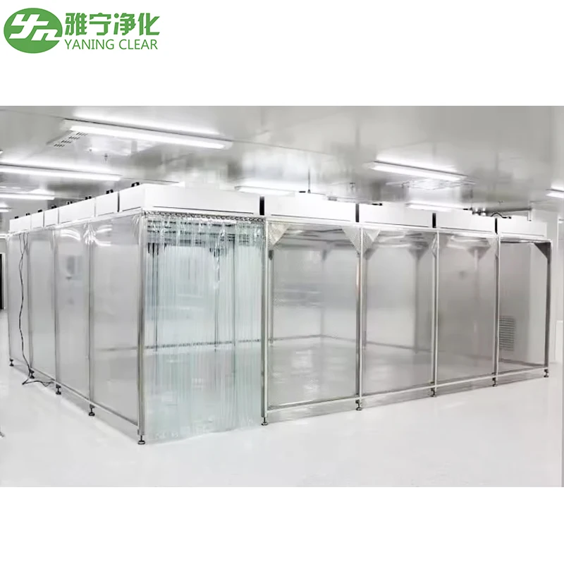 YANING GMP Modular Dust Free Laminar Air Flow Soft Wall Portable Clean Booth Clean Room