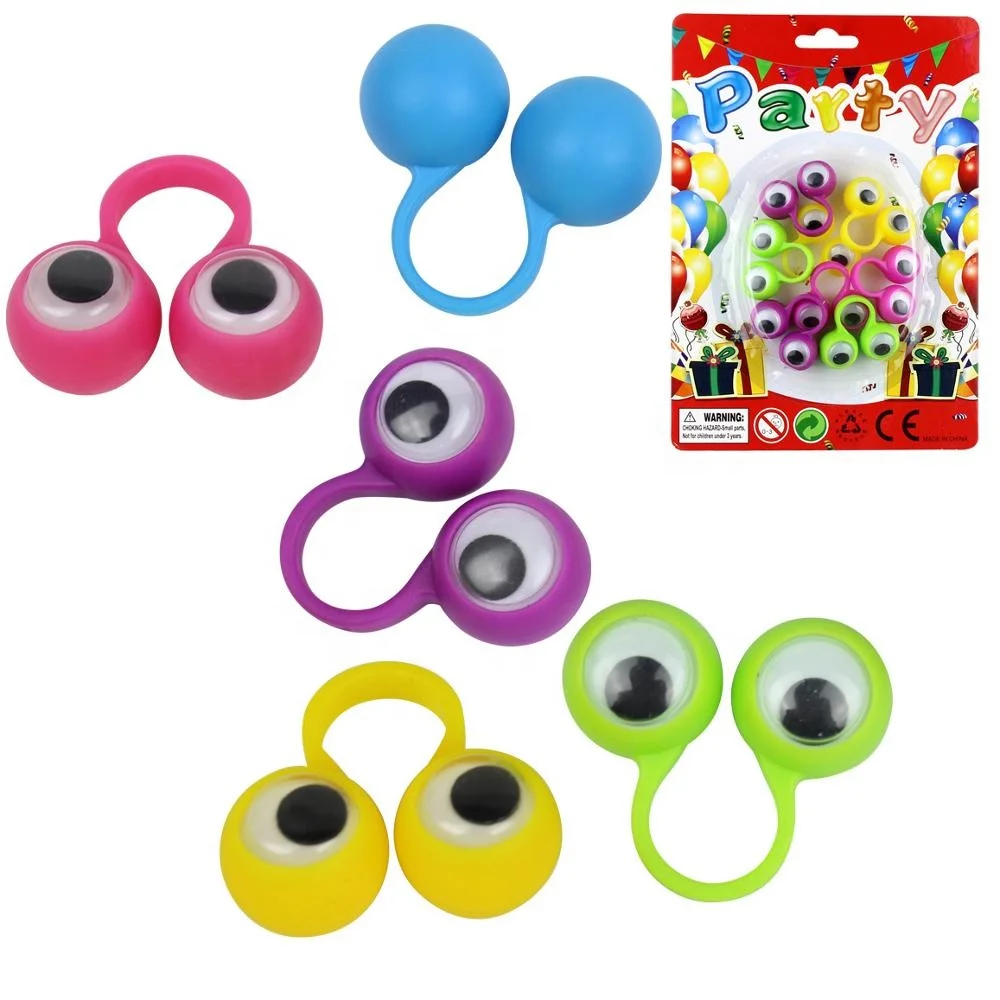 New material ABS plastic moving eye monster finger toy assorted colors for kids boys and girls