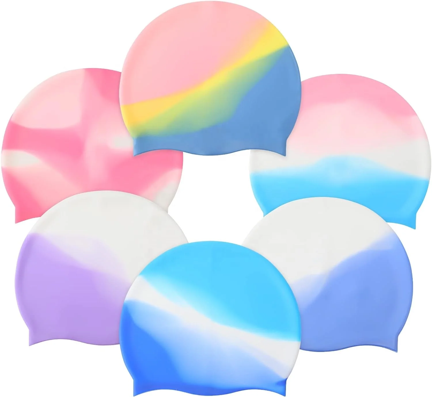 Solid Color Silicone Swimming Pool Bonnet with Bone Premium Swim Caps Women Long Hair Silicon Water proof Swimming cap