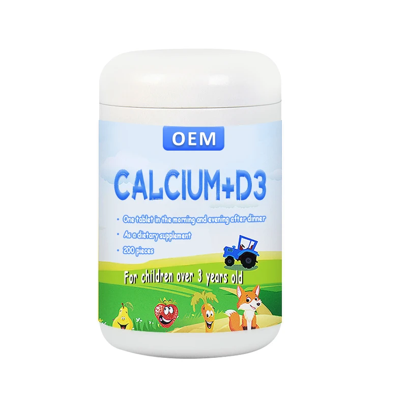 OEM/ODM children calcium vitamin D3 and zinc promote growth and bone calcium