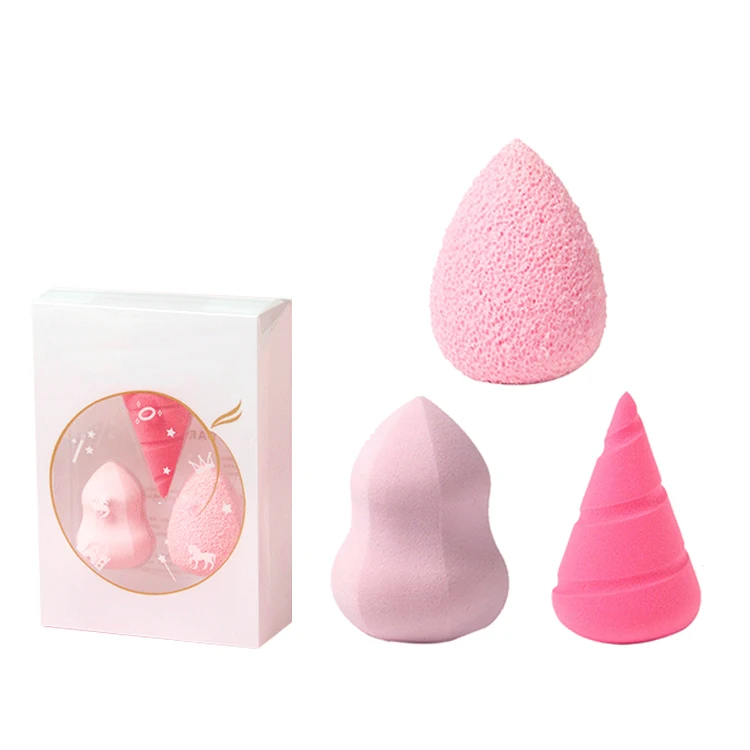 2024 New Arrivals Private Label Pink Makeup Sponge Packaging Box Gift Set  Cosmetic Puff Facial Blender Beauty Make Up Sponge