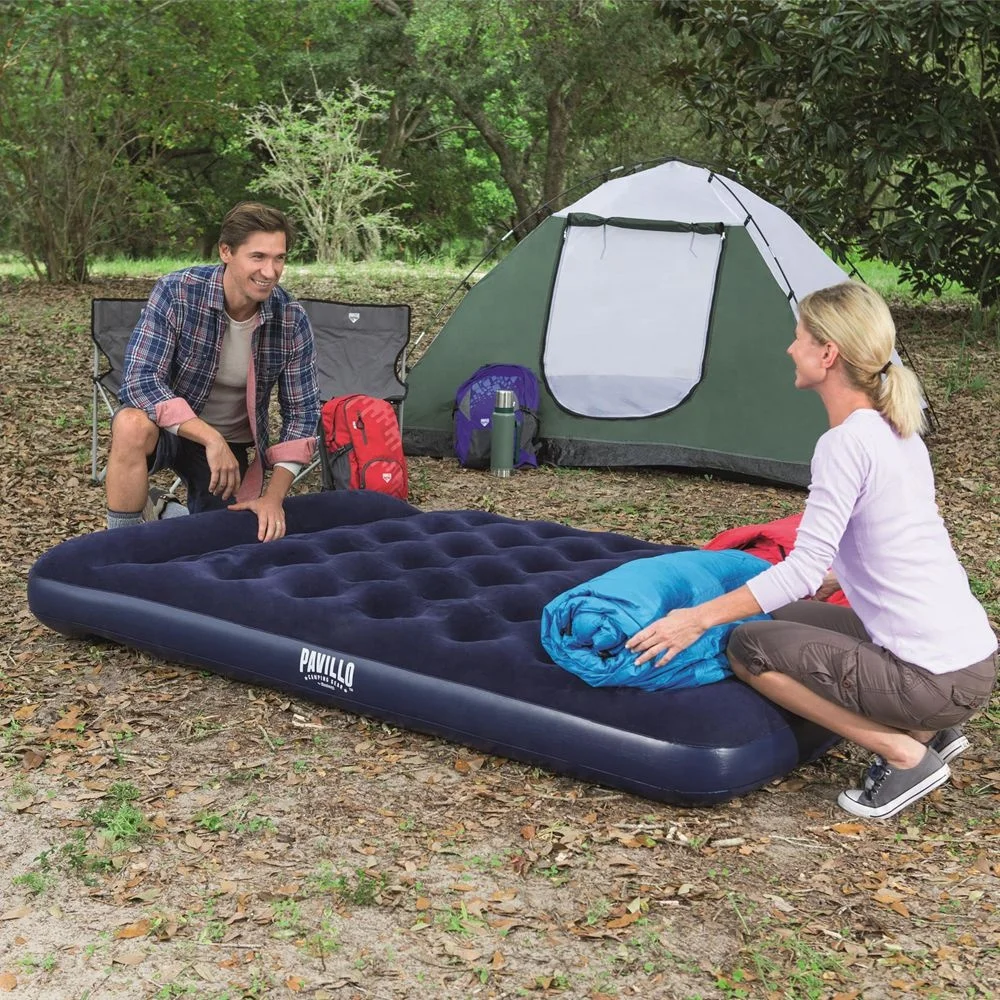 Bestway Airbed Queen Size Inflatable Mattresses Sleeping Mats Built-in Foot Pump Home Camping Outdoor