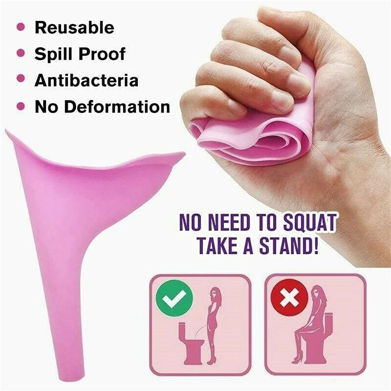 Field Emergency New Design Women Urinal Outdoor Travel Camping Portable Female Urinal Soft Silicone Urination Device Stand Up