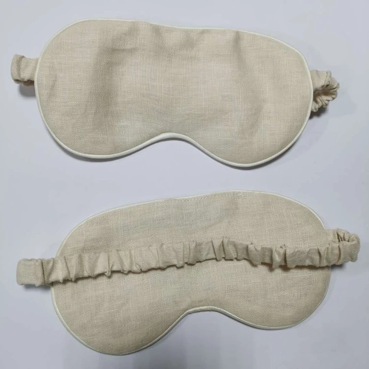luxury natural cotton linen eye mask