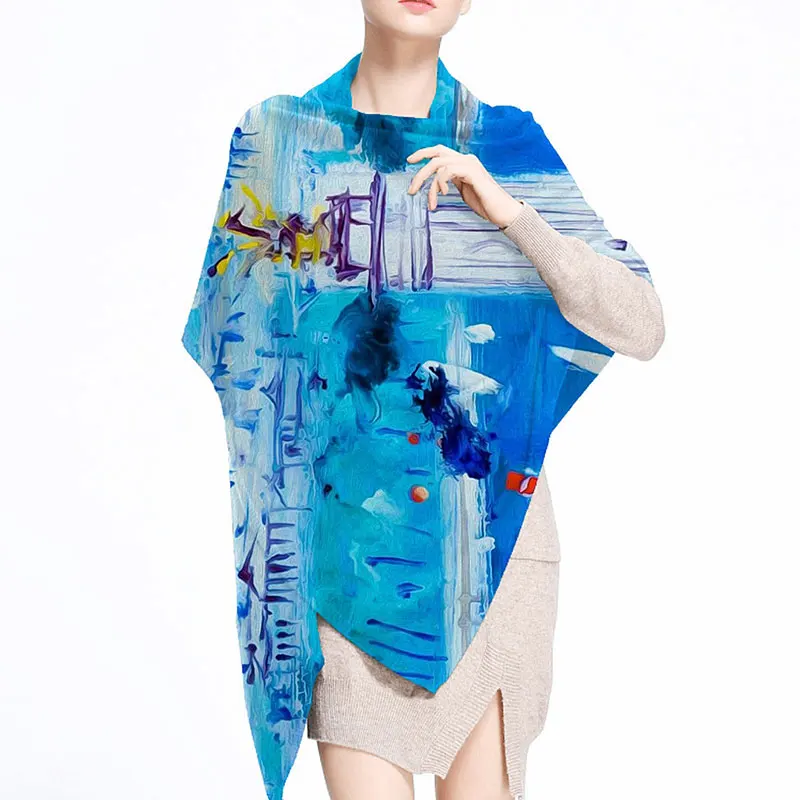 High quality soft polyester silk scarf fashion women lady scarves cloth bag decoration