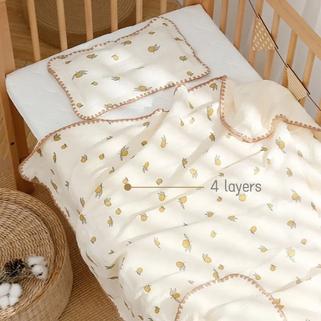 Double Gauze Baby Bath Towel 110*100 cm Newborn Single Infant Four Layers Cotton Gauze Wrapped Baby Blanket Towel BL012202