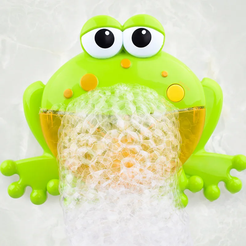  Baby Bath Toys Bubble Shower Frog Machine Cartoon Cute Kids Automatic Maker Blower Bathtub Gift 12 Funny Songs Musics